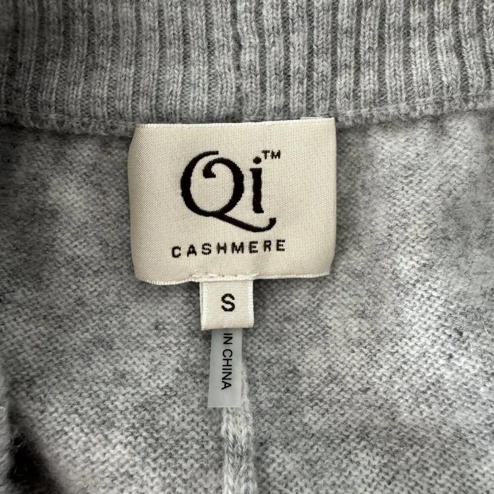 Qi Cashmere Women's Pants-Joggers Sequim sides in Gray, Size S - Picture 14 of 16